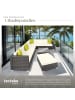 tectake Rattan Sitzgruppe mit Sicherheitsglasplatte, 4 extra Kissen