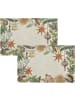 Sander Baumwollmischung, Gewebt, Gobelin Tischset 2er-Pack Xmas Decor in beige/grün