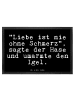 Mr. & Mrs. Panda Bodenvorleger "Liebe ist nie ohne... mit Spruch in Schwarz
