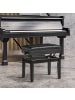 HOMCOM Klavierbank-63L x 35B x 46-56H cm-Schwarz