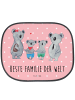 Mr. & Mrs. Panda Sonnenschutz Auto Koala Familie zwei mit Spruch in Rot Pastell