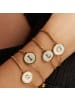 Luxenter bracelet in white mother-of-pearl and 18k gold-plated - Alphabet