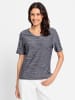 WITT WEIDEN V-Shirt in marine-meliert
