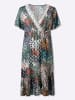 Heine Druckkleid in aquapetrol-sand-bedruckt