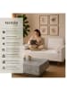 tectake Sofa Skagen, 135 x 76 x 85 cm, Samtoptik creme