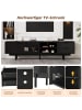 ABRIHOME Fernsehschrank TV Ständer für 80 Zoll mit Stauraum 200*40*50.5 cm, Schwarz