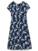 sheego Druckkleid in tiefblau-gemustert