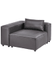 Beliani Ecksofa BRANDE in Schwarz - (W) 184 x (H) 70 x (L) 368 cm