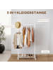 HOMCOM Garderobenständer in Weiß 68L x 43B x 171H cm