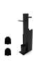 relaxdays WC Garnitur in Schwarz - (B)22 x (H)67 x (T)12 cm