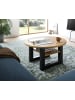 Inn.Furn Couchtisch Eiche, grau rund 75 cm, Wohnzimmertisch mit Ablage