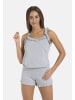 Teyli Set: Viskose-Schlafshirt und Shorts Pajama set in grau