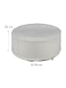 relaxdays Aufblasbarer Hocker in Creme - (H)26 x Ø 56 cm