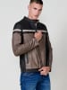 KOROSHI Jacke aus kunstleder. in braun