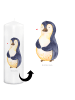 Mr. & Mrs. Panda Kerze Mit Spruch Pinguin Diät ohne Spruch in Weiß