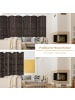 COSTWAY 6 tlg. Trennwand Raumteiler 273 x 180 cm in Braun