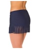 Aquarti Aquarti Damen Bikinihose mit Rock Seitliche Raffung in dunkelblau