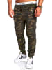 behype Trainingshose MATHEY in Camouflage - Khaki