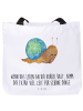 Mr. & Mrs. Panda Strandtasche Schnecke Sir mit Spruch in Weiß