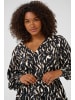 KAFFE curve Kleid KCmilina A-shape in Black/Brown Graphic Animal