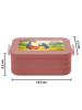 Mr. & Mrs. Panda Snackbox Pinguin mit Kind Design mit Spruch in Rot Pastell