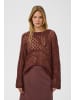 Soaked in Luxury Strickpullover SLBarb Oversize fit in Brown Stone