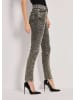 MADELEINE Schmale Jeans mit Used-Waschung in grey