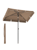 SONGMICS Sonnenschirm Sheld in Braun - (D)200 x (H)215 cm