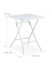 relaxdays Klapptisch in Weiß - (B)62 x (H)73 x (T)62 cm