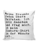Mr. & Mrs. Panda Dekokissen Meine Freunde reden übers... mit Spruch in Weiß
