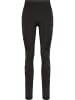 Hummel Hummel Leggings Hmlmt Yoga Damen Atmungsaktiv Schnelltrocknend Nahtlosen in BLACK/ASPHALT MELANGE