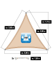 AMANKA HDPE Sonnensegel mit Befestigung 2x2x2m in Beige