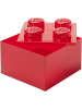 LEGO Room Copenhagen LEGO Aufbewahrungsstein 4 Noppen Stapelbare Aufbewahrungsbox rot