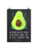 Mr. & Mrs. Panda Bild Avocado Glücklich mit Spruch in Kreidetafel