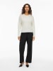 Vila Strickpullover in White Alyssum