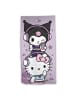 COFI 1453 Hello Kitty Strandtuch 70 × 140 cm leicht und schnelltrocknend in Lila