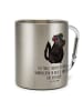 Mr. & Mrs. Panda Edelstahlbecher Stinktier  mit Spruch in Silber