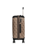 Guess Berta 22 IN - 4-Rollen-Trolley 64 cm erw. (coal logo) in latte loggo/brown