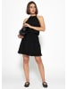 SASSYCLASSY Schulterfreies Musselin Top in Schwarz