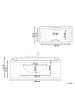 Beliani Whirlpool Badewannen HAWES in Weiß - (W) 90 x (H) 67 x (L) 180 cm