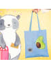 Mr. & Mrs. Panda Einkaufstüte Avocado Tanzen ohne Spruch in Sky Blue