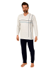 NORMANN Schlafanzug langarm Pyjama - 84614 in grau