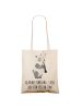 Mr. & Mrs. Panda Tragetasche Klarinette Liebe  mit Spruch in Creme