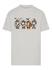 F4NT4STIC T-Shirt Cowboy Geist Halloween in grau meliert