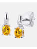 Diamant L'éternel Ohrhänger aus 375 Weißgold mit Diamant mit Citrin
