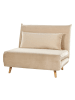 Beliani Schlafsofa SETTEN in Beige/Braun - (W) 104 x (H) 82 x (L) 90 cm