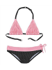 Buffalo Triangel-Bikini in rosa-schwarz