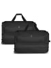 Redolz Duffle Essentials 2-Rollen Reisetasche Set 2-tlg. L+L mit Dehnfalte in black