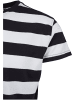 Urban Classics Urban Classics Herren Block Stripe Tee in blk/wht