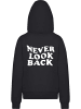 Mister Tee Mister Tee Never Look Back Ladies Fluffy Hoody in black